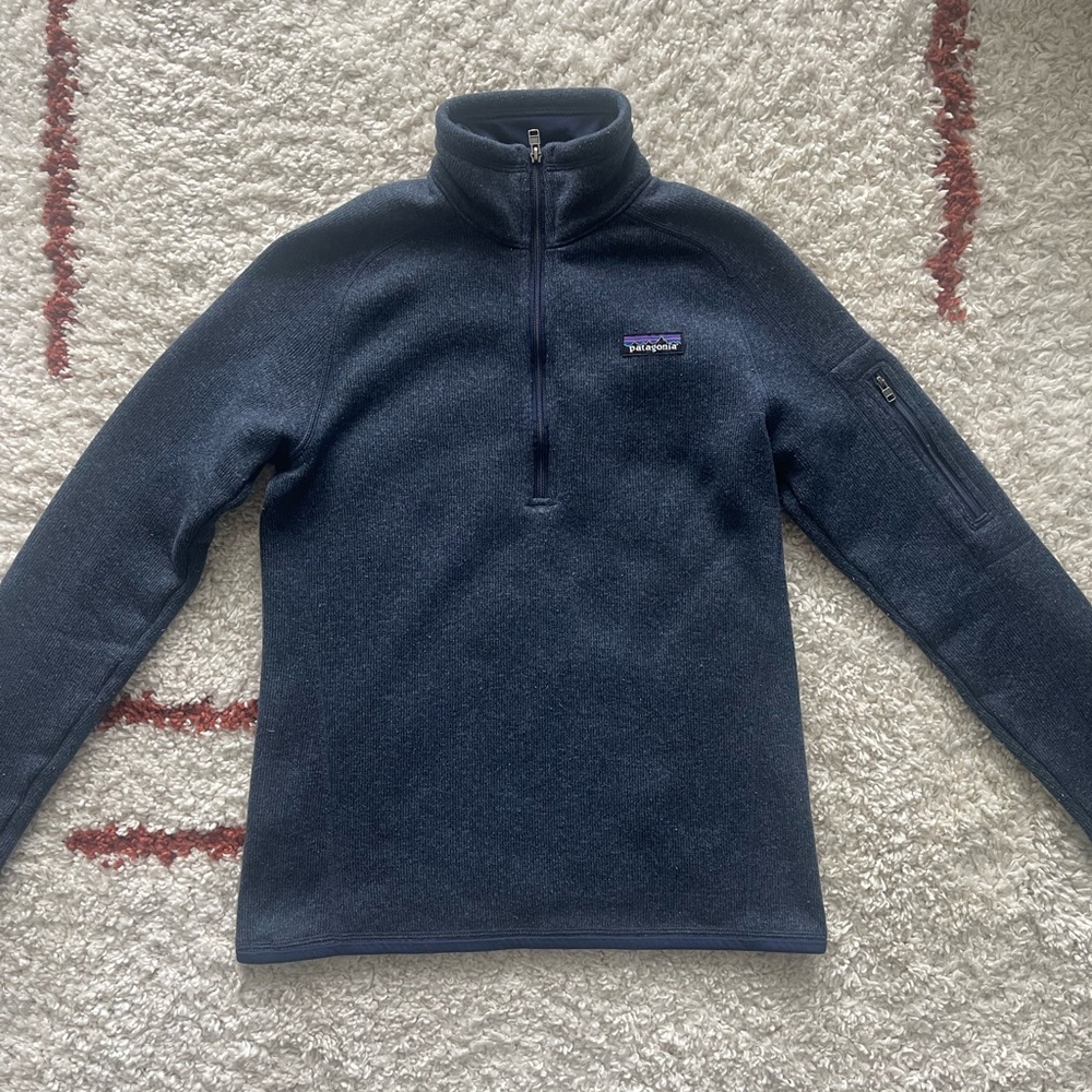 Patagonia Women’s Zip-Up Sweater in Dark Blue